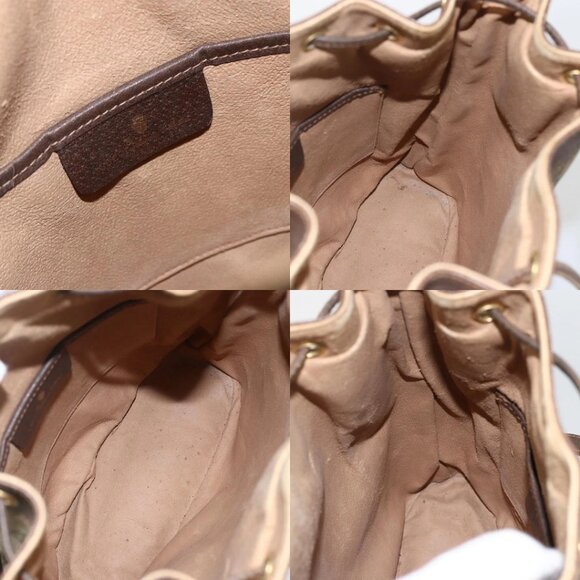 GUCCI GG Supreme Web Sherry Line Bag PVC Beige Gold 41 02 034 Auth BA8181 - Picture 14 of 15